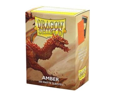 Dragon Shield - Matte Amber - (100 stk Standard sleeves)